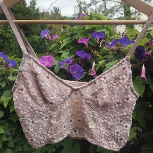 Faded pink floral Free People bralette